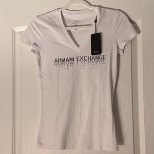 Armani Exchange Women's White Graphic Tee